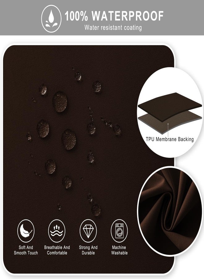 GOWT Gaming Chair Covers Slipcovers Office Desk Chair Cover Waterproof with Armrest Covers,Stretchable Computer Chair Cover Stretch Ergonomic Rotating Game Chair Non Slip, Dark Brown - Image 3